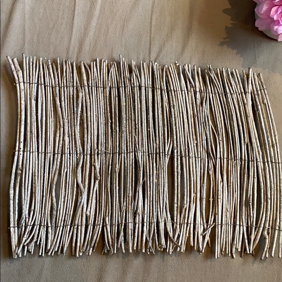 Z Gallerie Dining Wood Twig Glitter Placemats Set Of Four Poshmark